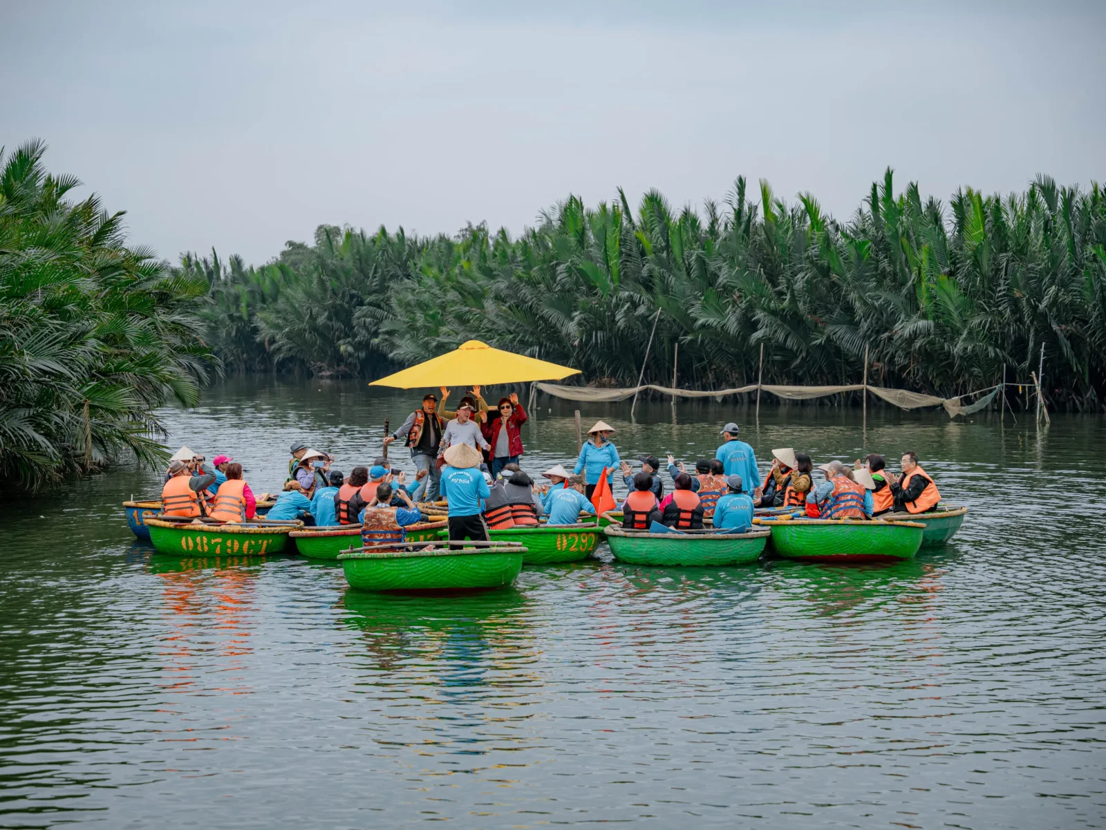 Cam Thanh Bay Mau Coconut Forest Tour: Basket Boats, Spinning and Fishing Nets