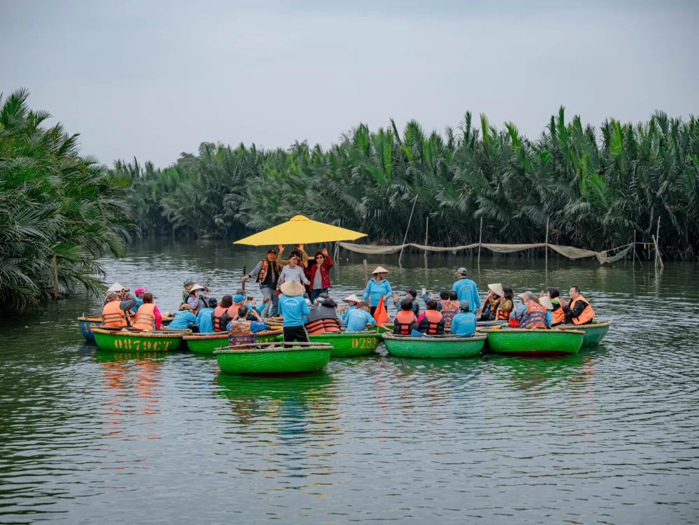 Cam Thanh Bay Mau Coconut Forest Tour: Basket Boats, Spinning and Fishing Nets